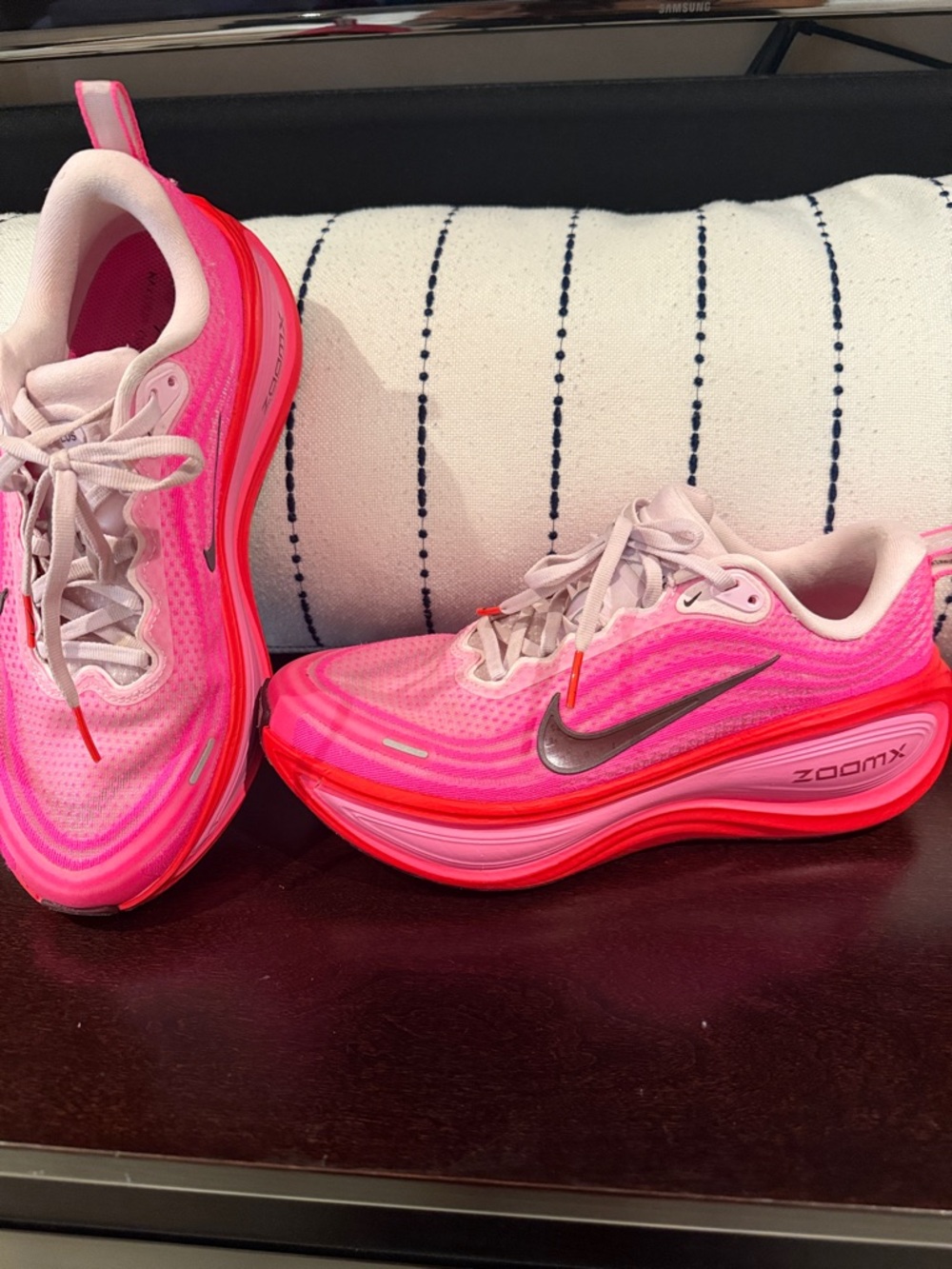 Nike Vomero Plus Zoom X Women's Hot Pink and Light Pink ZoomX Running Shoes